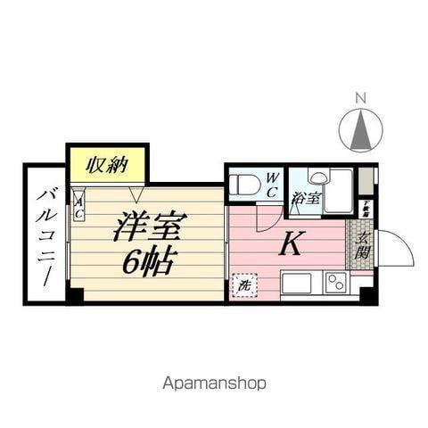 コーポシルビア5(1K/1階)の間取り写真