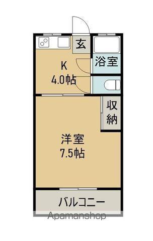 アルカコンネ成富(1K/3階)の間取り写真
