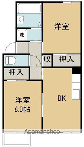 金蔵寺ハイツ(2DK/2階)の間取り写真