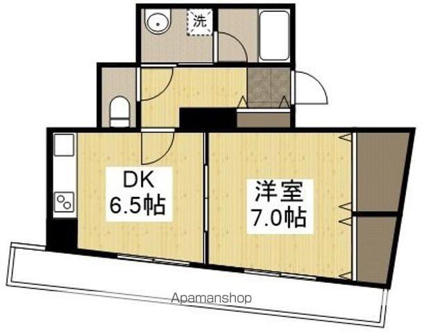メゾンデュソレイユ(1DK/3階)の間取り写真