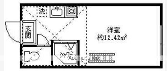 フェリスミーテ(ワンルーム/2階)の間取り写真