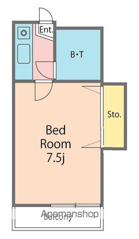 ワークマンション(1K/3階)の間取り写真