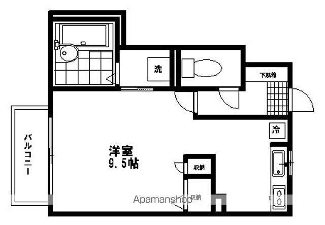 マ・メゾン(ワンルーム/1階)の間取り写真