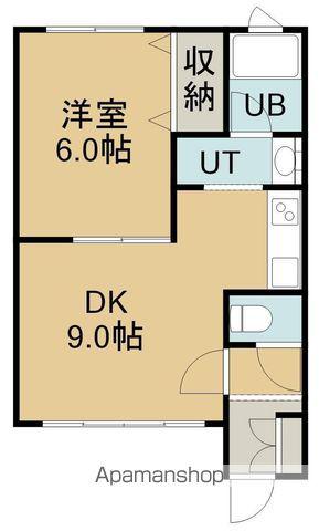 追分パーソンズ(1DK/2階)の間取り写真