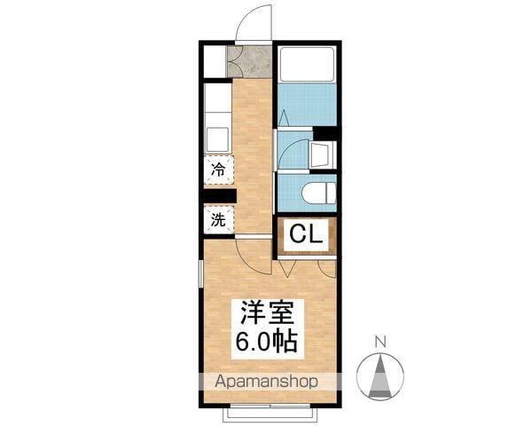 カーサ・フェリーチェ(1K/2階)の間取り写真