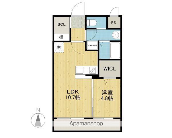 スカイメゾン石垣(1SLDK/4階)の間取り写真