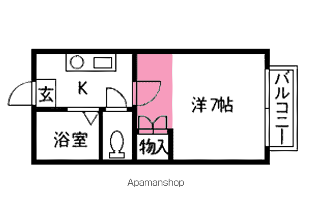 クォリティ青葉(1K/1階)の間取り写真