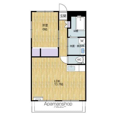 ラ・メゾンあさひ(1LDK/10階)の間取り写真