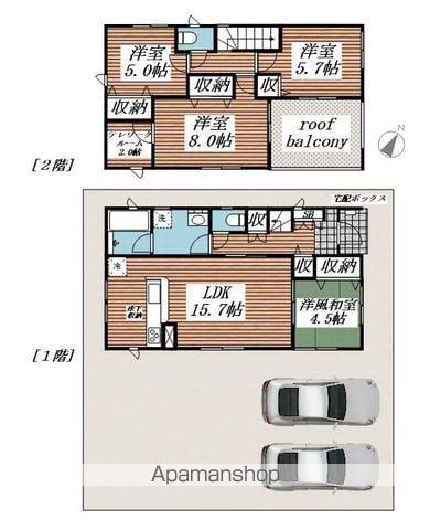 内房線 姉ケ崎駅 バス乗車時間:4分 今津朝山公民館バス停で下車 徒歩3分 2階建 築3年(4LDK)の間取り写真