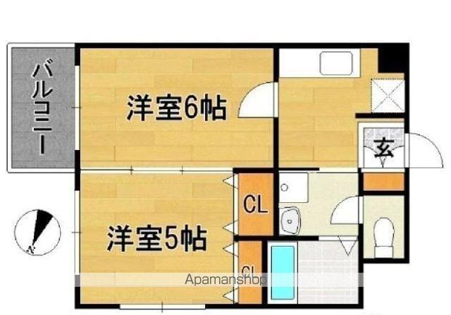 オブリセブン(ワンルーム/4階)の間取り写真