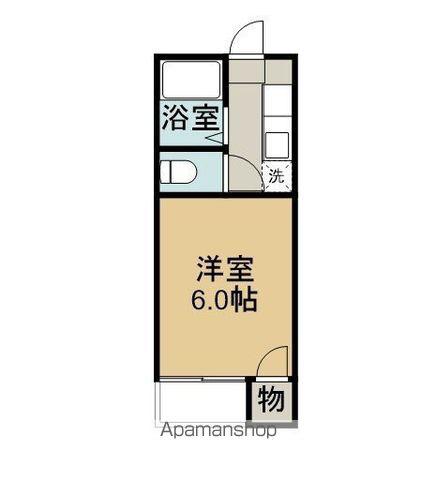コーポやま A棟(1K/1階)の間取り写真