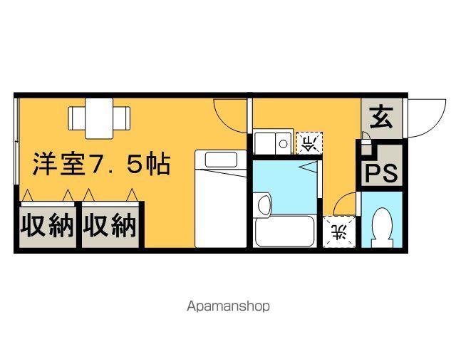 レオパレスコンフォート05(1K/1階)の間取り写真