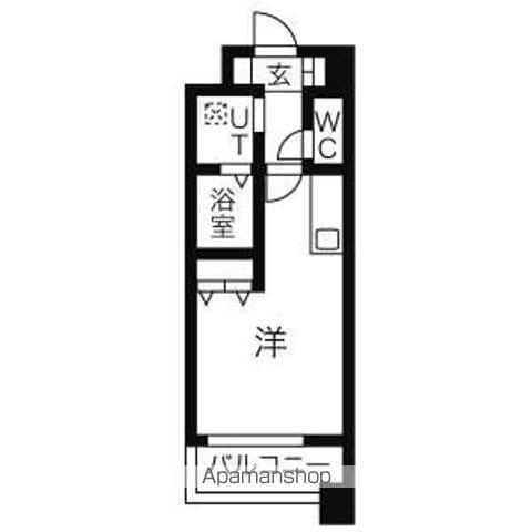 ラヴィアンローズ(ワンルーム/9階)の間取り写真