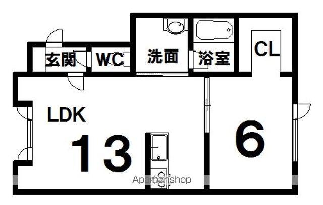 カーサ リオン(1LDK/2階)の間取り写真