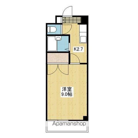 ブラウンハイム(1K/3階)の間取り写真