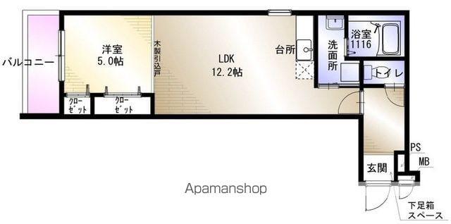 フジパレス エン Ⅱ号館(1LDK/1階)の間取り写真