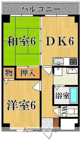 グランリビエール(2DK/3階)の間取り写真