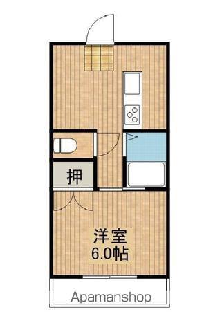 リンデン(1DK/1階)の間取り写真