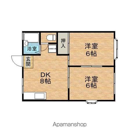 十王パレス(2DK/1階)の間取り写真