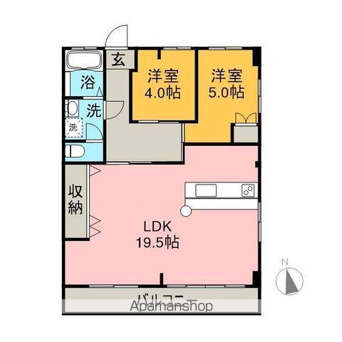 サンヒルズ(2LDK/2階)の間取り写真