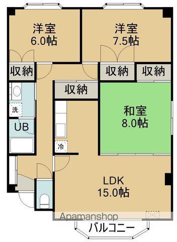 シャトー野ばら(3LDK/3階)の間取り写真