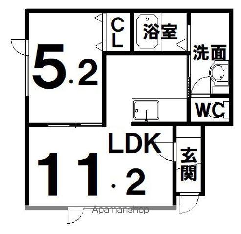 REGENT PRIMEⅣ(1LDK/2階)の間取り写真