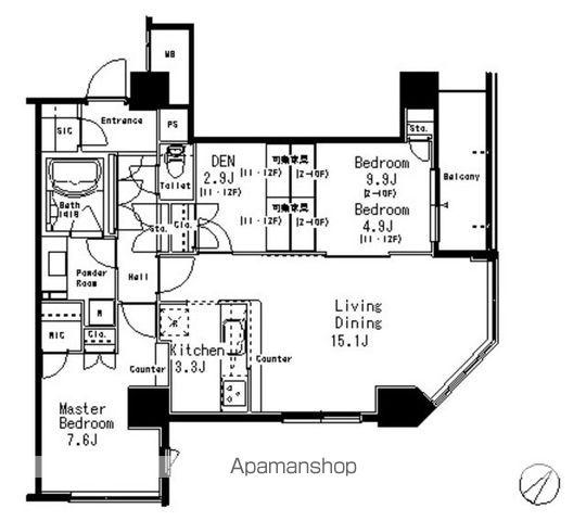 MFPR目黒タワー(2SLDK/8階)の間取り写真