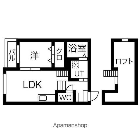 ルークス名古屋2(1LDK/2階)の間取り写真