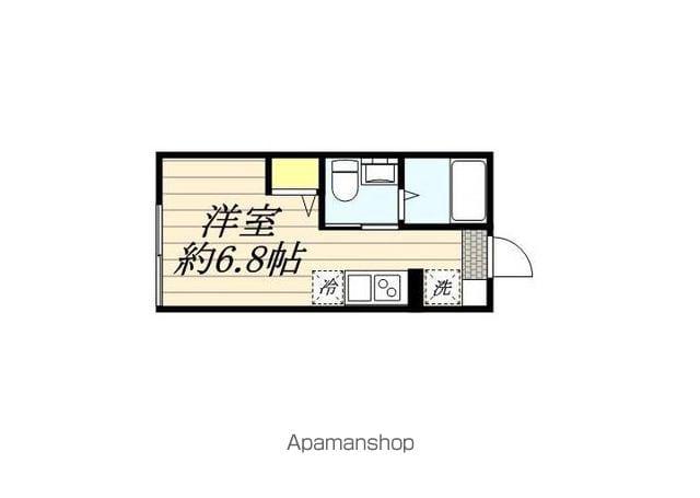 サンテラス山手Ⅰ(ワンルーム/1階)の間取り写真