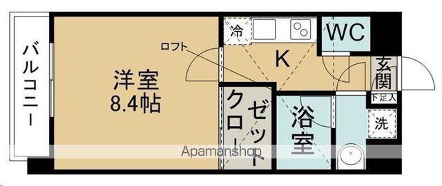 ウィング上杉北(1K/3階)の間取り写真