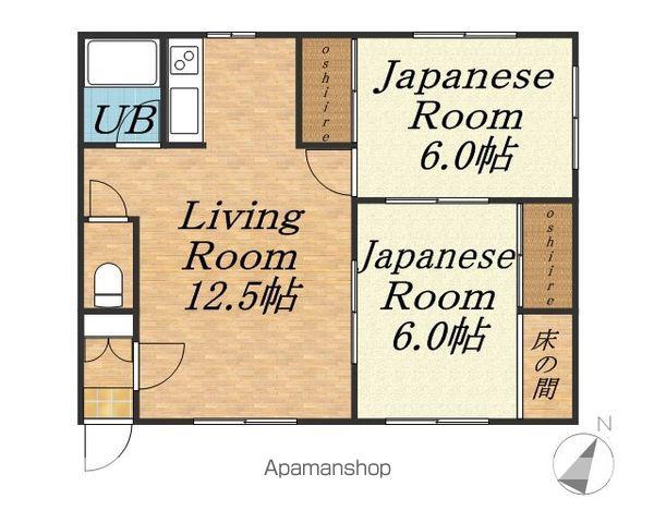 東栄ハウス(2LDK/3階)の間取り写真
