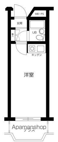 ラ・レジダンス・ド・ラフィネ(ワンルーム/1階)の間取り写真