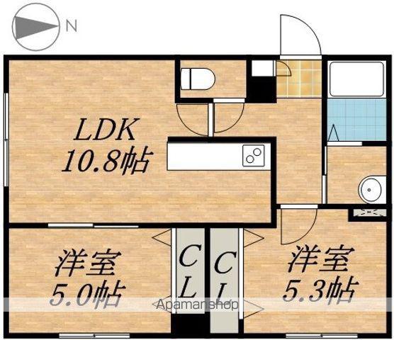 ビンゴ1ST(2LDK/2階)の間取り写真