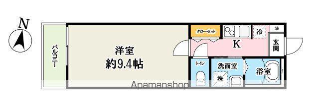 PINE DA CASA平沼(1K/1階)の間取り写真