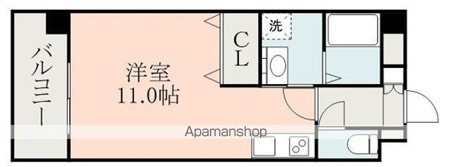 PRIMEVERE慶徳(ワンルーム/11階)の間取り写真