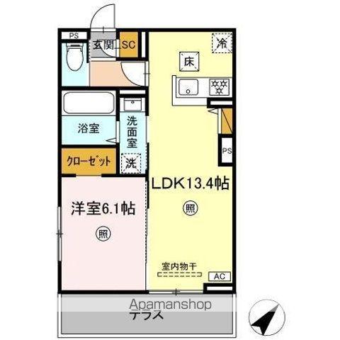 LUMIERE 33(1LDK/1階)の間取り写真