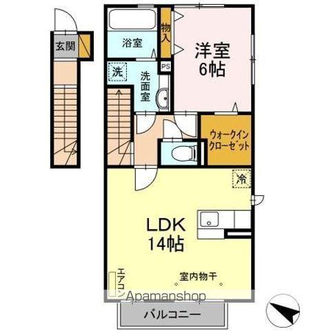 シティベリエ(1LDK/2階)の間取り写真