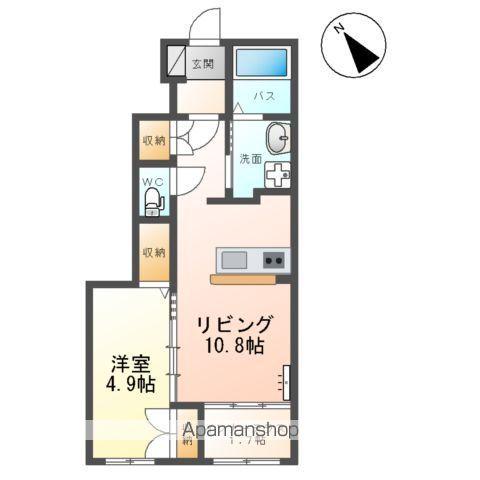 ベルディウム(1LDK/1階)の間取り写真