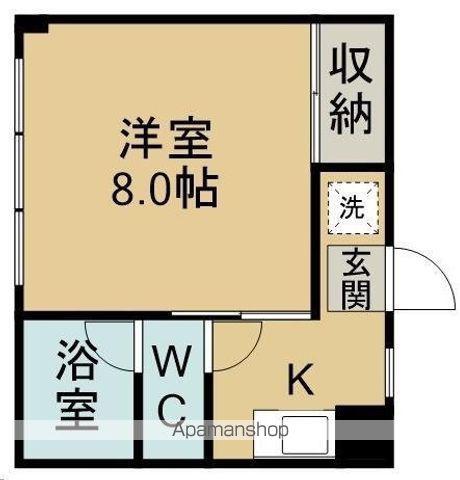メゾンホワイト(1K/4階)の間取り写真