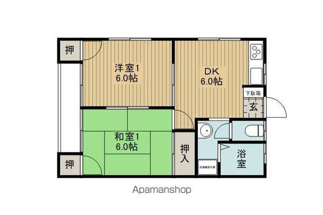 パーラーSACHI(2DK/2階)の間取り写真