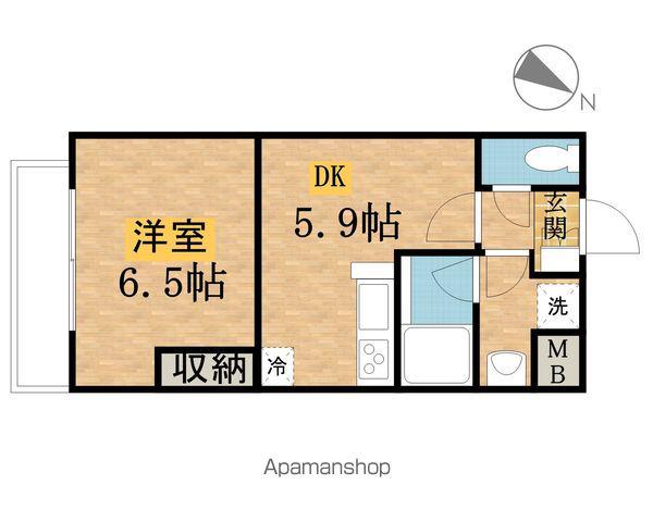 S-FORT八王子南(ワンルーム/4階)の間取り写真