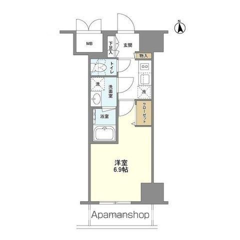 アーバス天満橋(1K/10階)の間取り写真