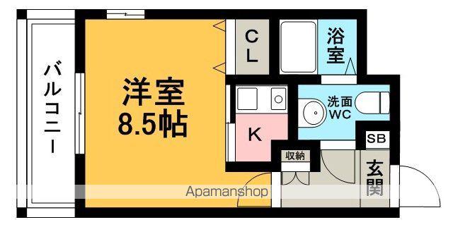 プリメール箱崎Ⅱ(1K/5階)の間取り写真