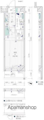 メインステージ上野毛Ⅱ(1K/1階)の間取り写真