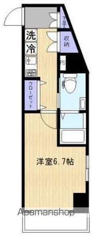 ラヴィエント南千住Ⅴ(1K/9階)の間取り写真