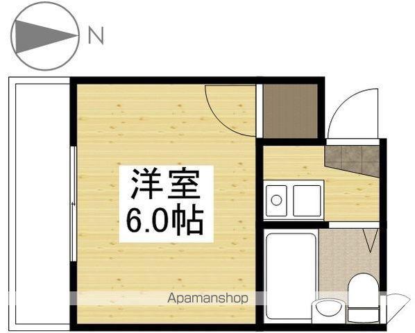 ビッグバーンズマンション西川原(1K/4階)の間取り写真