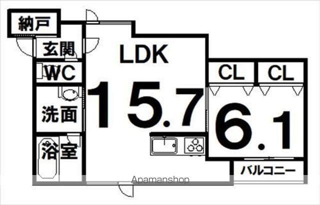 RIVIERE(1LDK/2階)の間取り写真