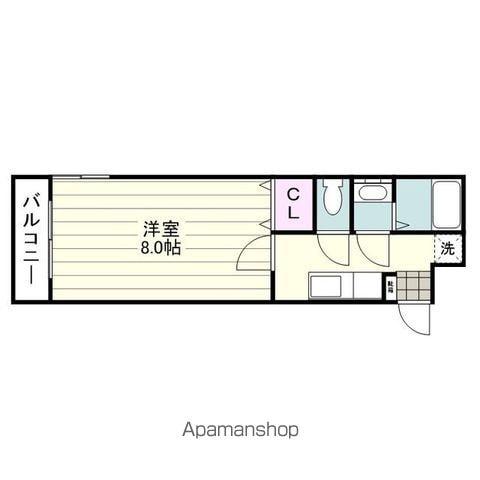 REGALO東谷山(1K/4階)の間取り写真