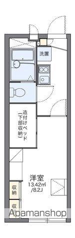 レオパレスボムールⅢ(1K/1階)の間取り写真