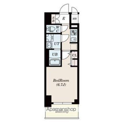 S-RESIDENCE熱田Ⅱ(1K/12階)の間取り写真